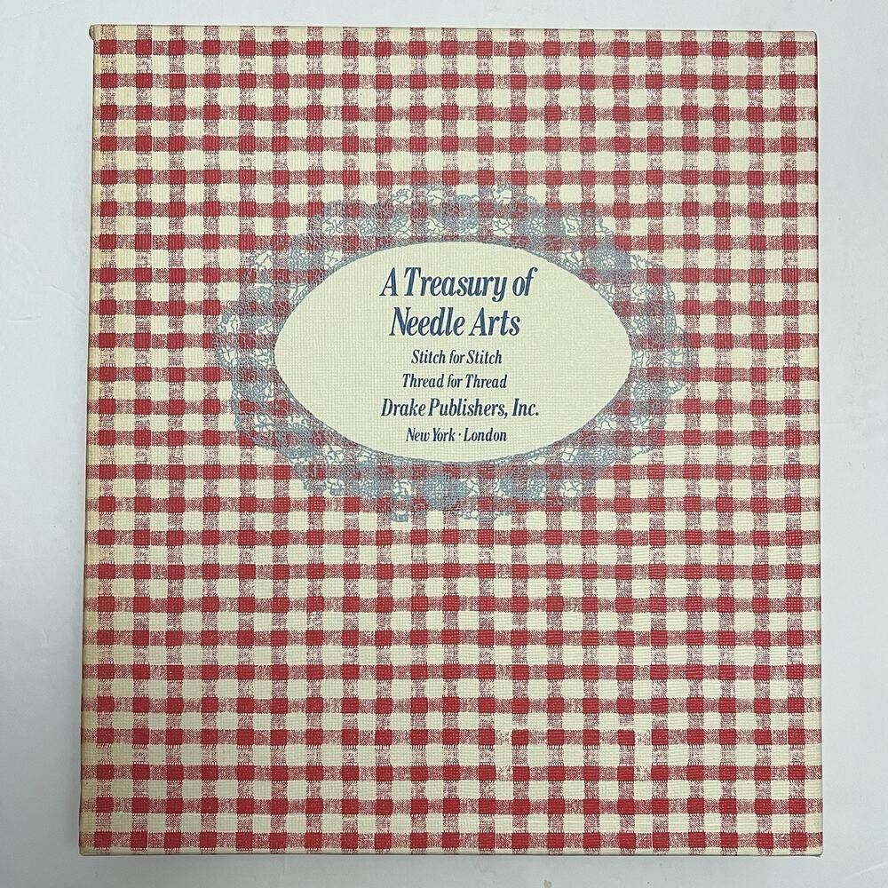 A Treasury of Needle Arts 1974 Drake Publishers Hardcover Book Patterns Vintage